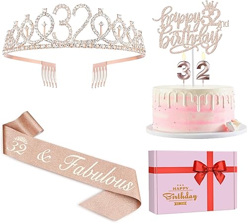Miniatura 242 de Regalos de cumpleaños de 50 años para mujer, que incluyen corona/tiara, banda, adorno para pastel y velas de cumpleaños de 50 años; decoraciones