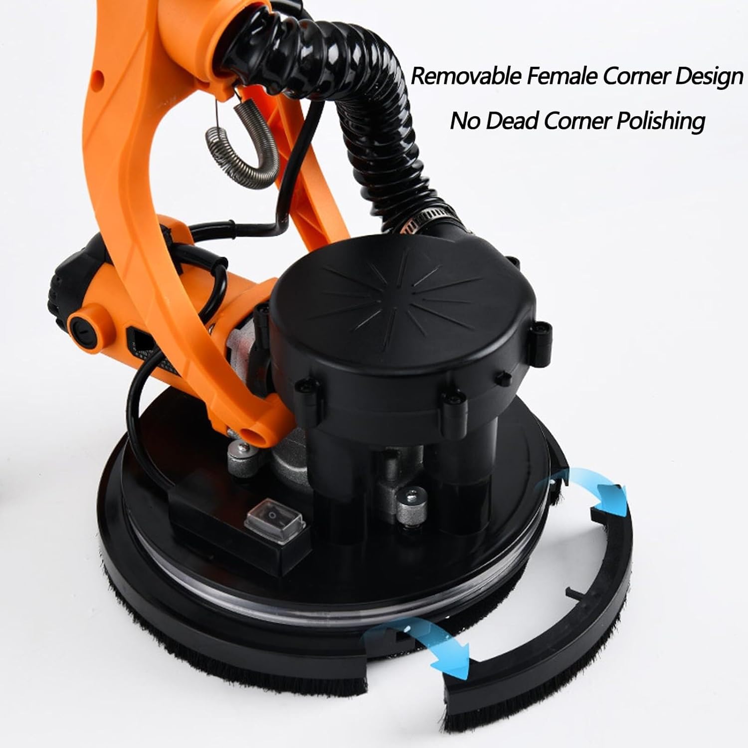 Electric Sanding Machine, with No Automatic Double Suction System,6 Variable Speeds, Led Lights,6 Sanding Discs and Vacuum Bags
