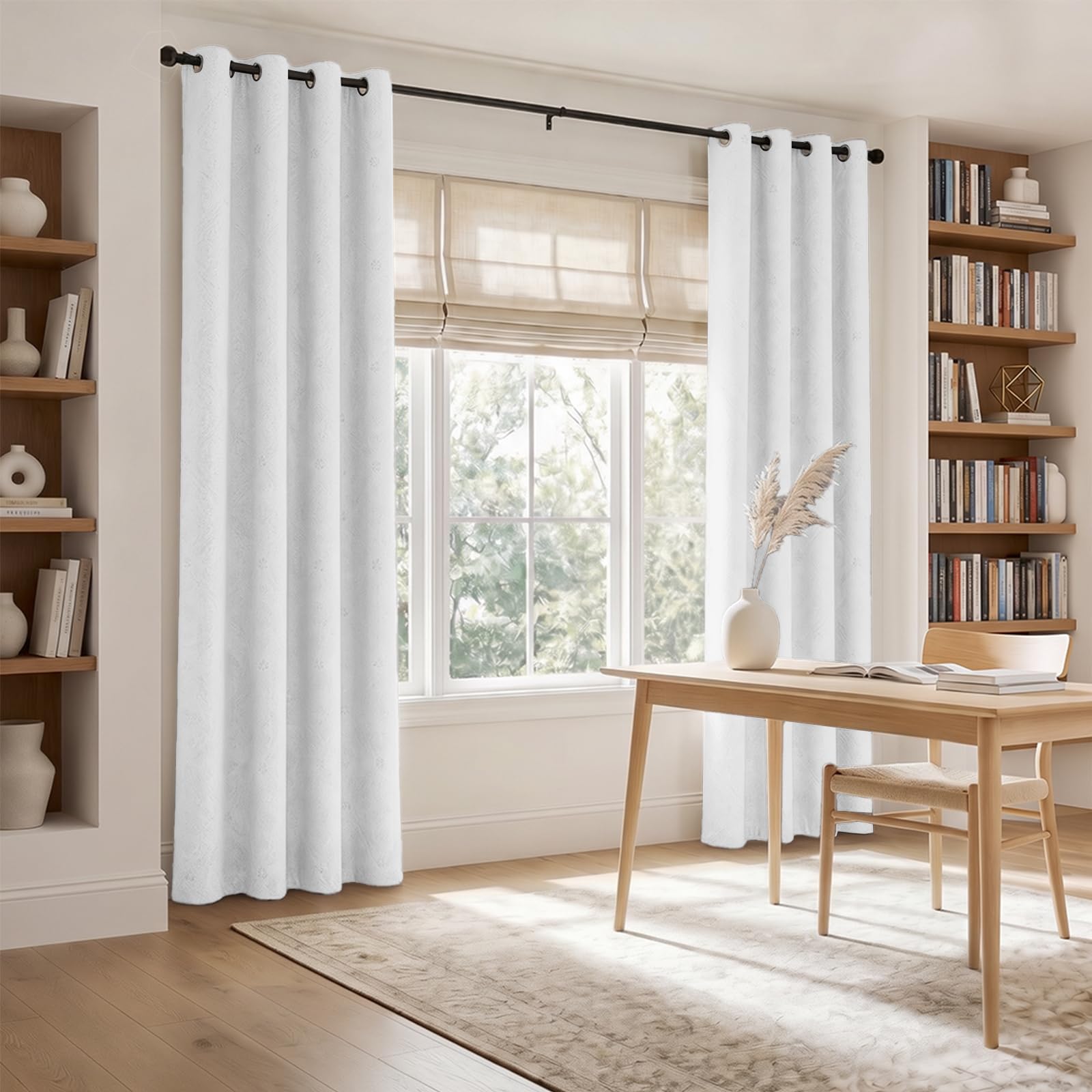 Ystyle Tende Oscuranti per Interni 2 Pezzi, 140x260 CM, Bianco