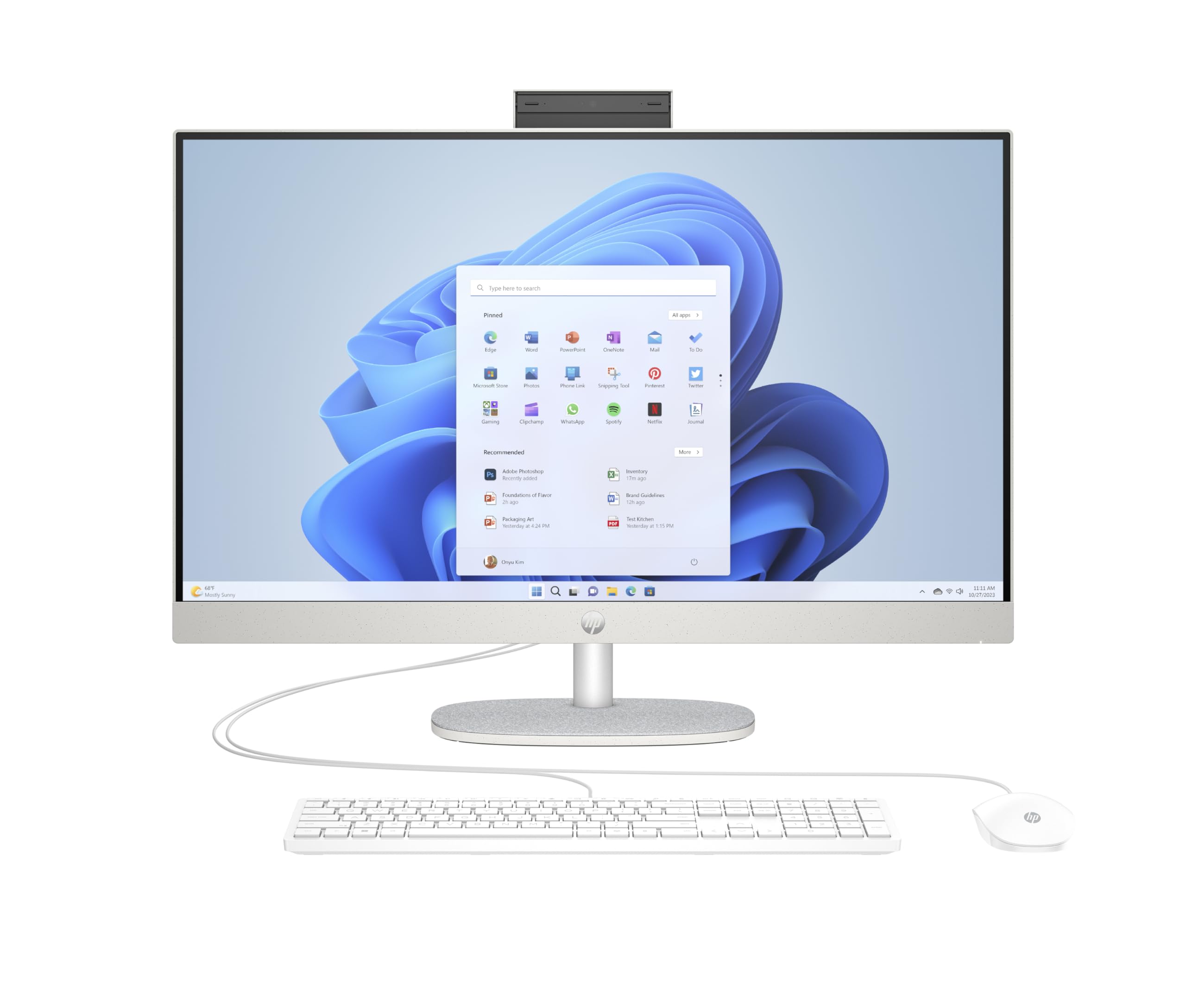 HP 27" All-in-One Desktop, Intel® Core™ Ultra 5 125U, 16GB RAM DDR5, 1TB SSD, Intel® Graphics, Private AI Assistance (11 Tops), FHD (1920 x 1080), FHD IR Privacy Camera, Windows 11 Home (27-cr1059)