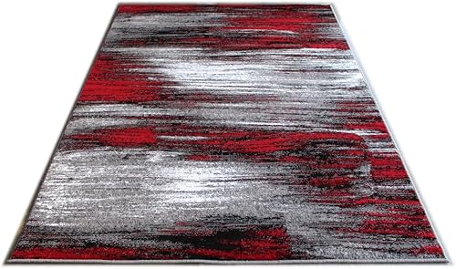 Miniatura 7 de Masada Rugs - Alfombra moderna contemporánea color grisnegro