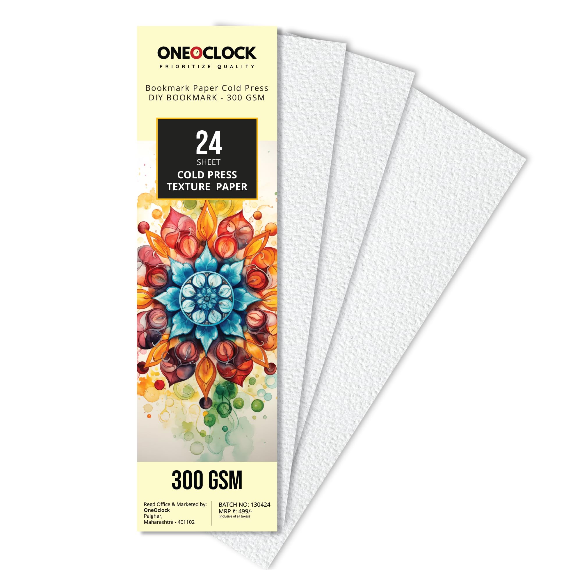 Bookmark Watercolor Paper, 300 GSM, 18 x 5 CM, Cold Press, Texture, DIY Bookmark, Acid Free, Non-Toxic (24) (B0D66J9559) Amazon Price History, Amazon Price Tracker