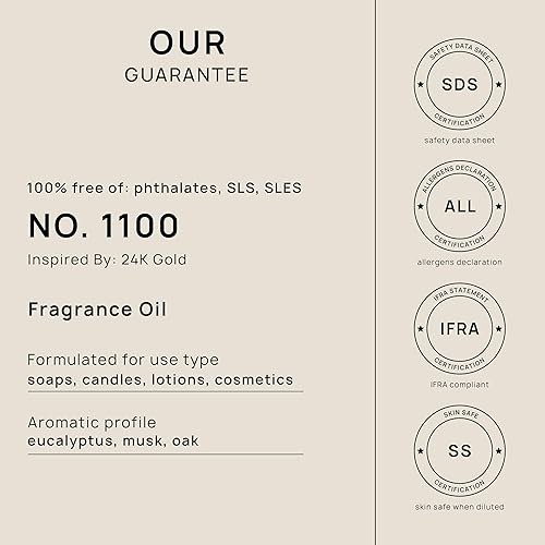 Miniatura 4 de VINEVIDA Aceite de fragancia de oro de 24 quilates para fabricación de jabón, aromas para hacer velas, aceites de perfume para mujeres, velas de