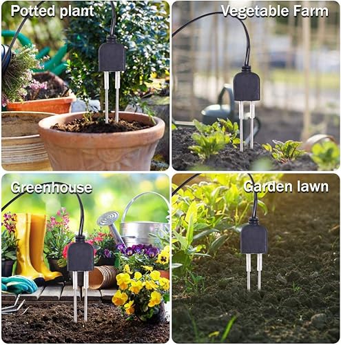Miniatura 2 de Icstation - Medidor de humedad de suelo resistente, kit de prueba de sensor de higrómetro de suelo con sonda resistente a la corrosión, salida de