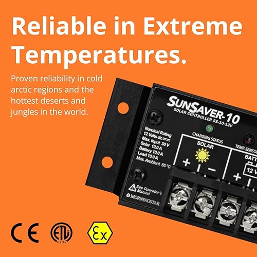 Miniatura 6 de SunSaver 10 regulador de carga de 12 voltios y 10 amperios