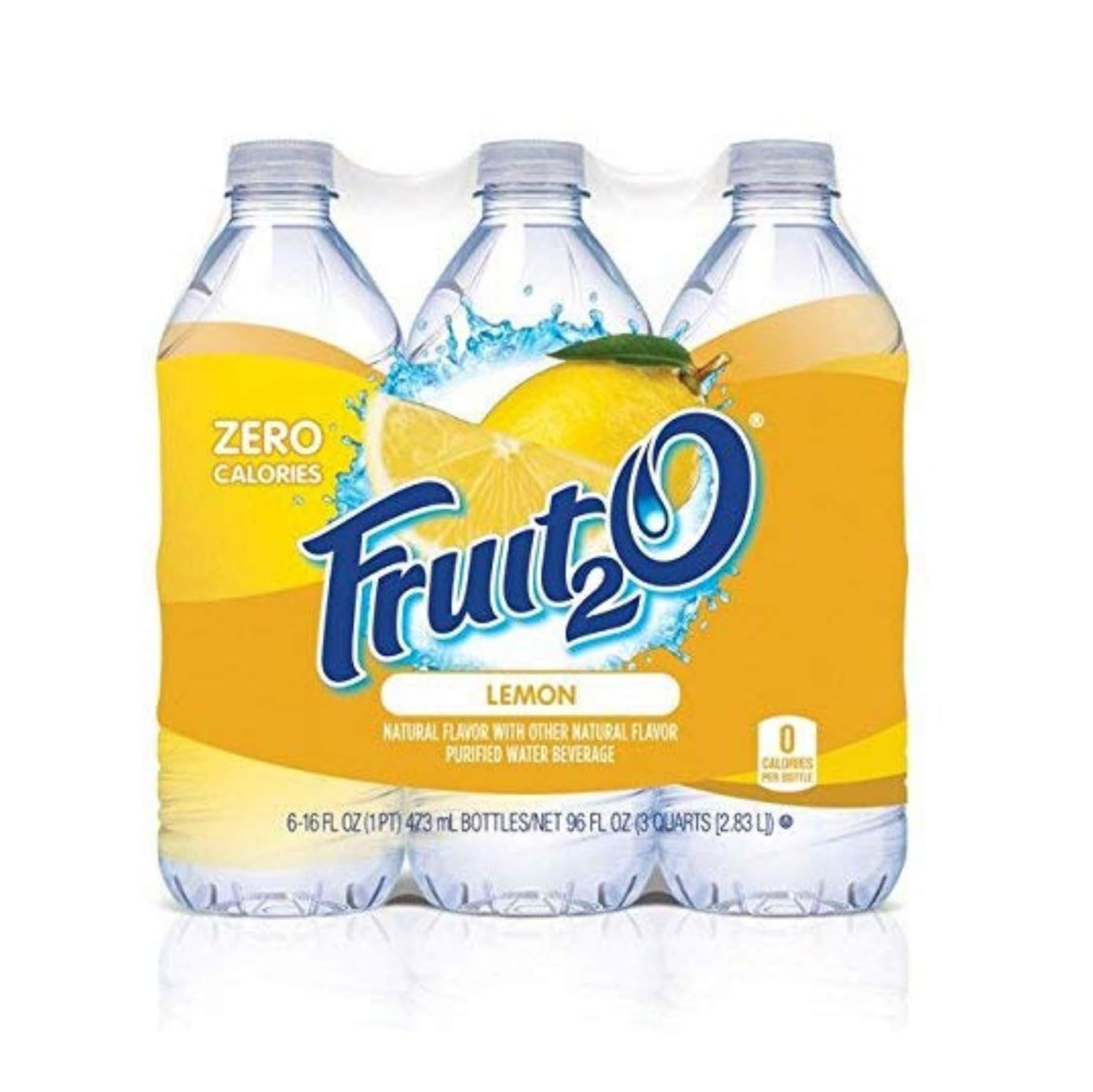 Fruit2O Zero Calorie Flavored Water Lemon 6 bottles (Pack of 04)