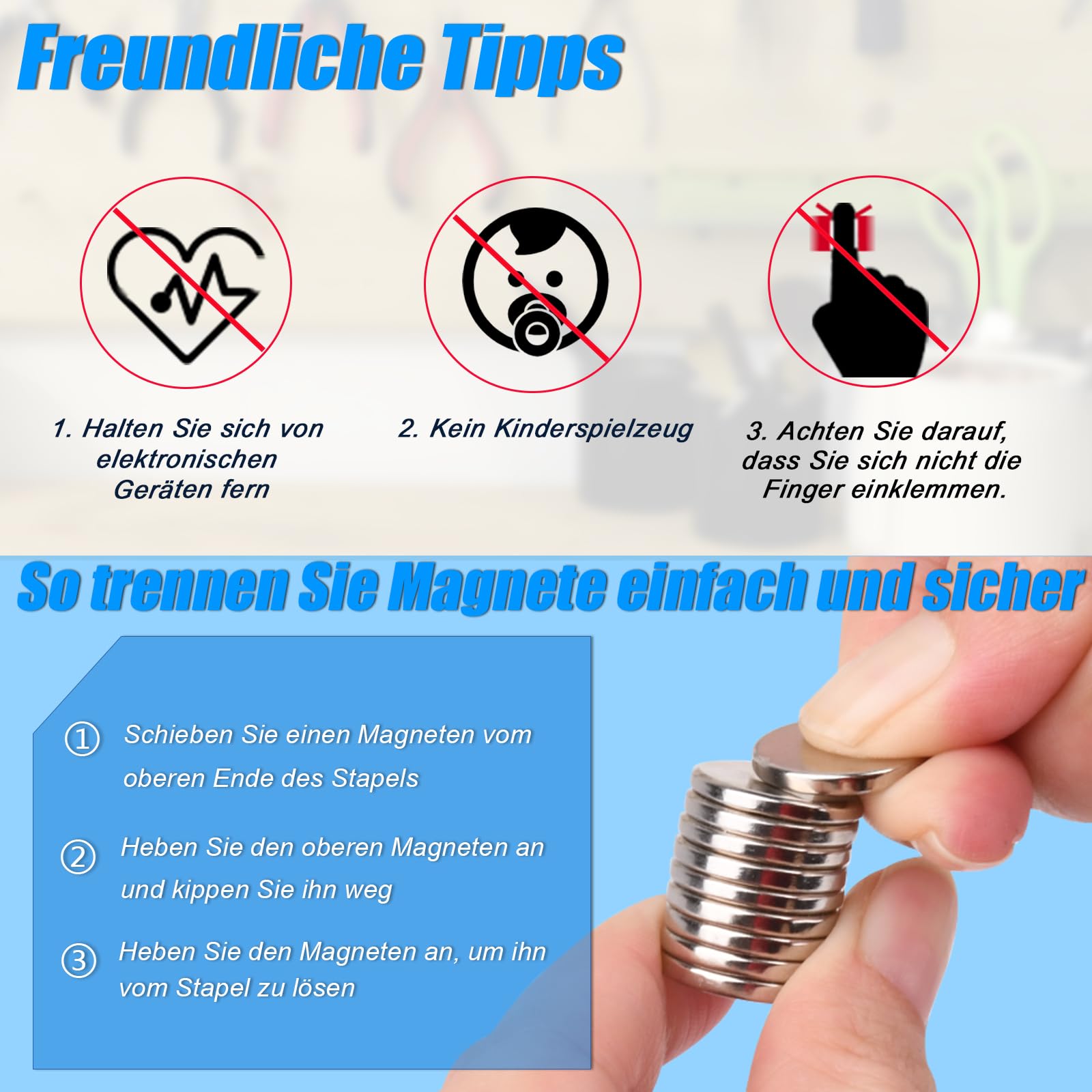 250 Magneti Al Neodimio 5x1mm - Calamite Potenti Per Frigo, Lavagna, Artigianato - Foto 10