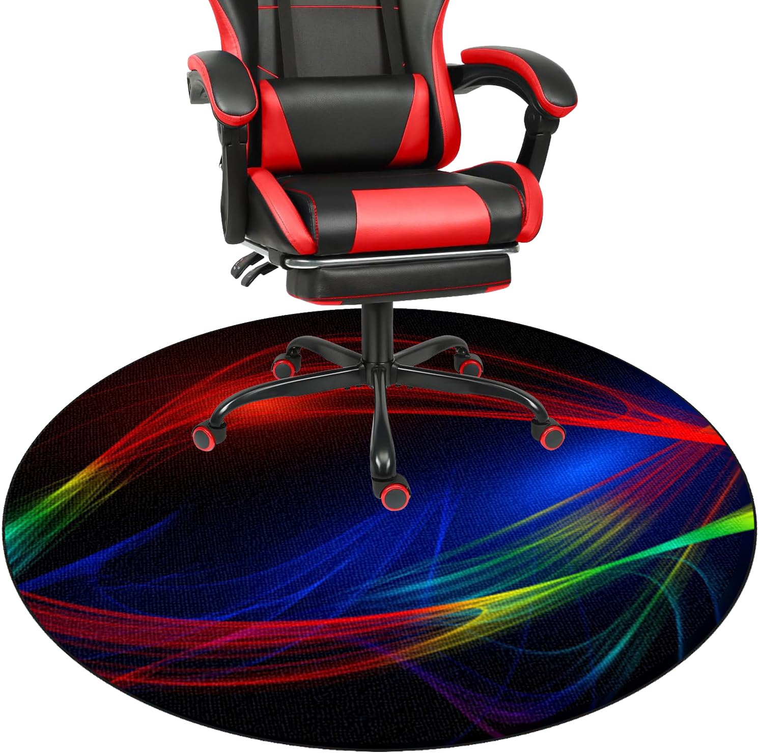 Fcenghox 1734A Office Chair Mats For Hardwood Floor, Round Gaming Chair Floor Mat, Heavy Duty Computer Desk Chair Mat For Carpet, Anti-Slip Gaming Chair Floor Protector Chair Mat For Home And Office 70 Cm