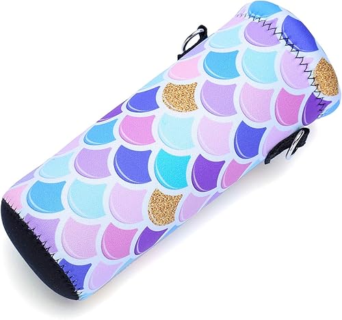 Miniatura 10 de AMARY Bolsa de neopreno para botella de agua de 25.4 fl oz con correa ajustable para el hombro, cubierta aislada para botellas de acero
