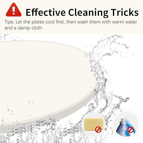 Miniatura 6 de Gyykzz Half Moon - Platos deflectores de calor de cerámica, piedra de pizza de 15 pulgadas, perfectos para Kamado Joe Classic I, II, III, accesorios