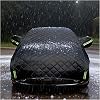 Funda para auto protector contra granizo para Kia Sonet 2024-2025, media funda automática impermeable para exteriores, para todo clima, nieve, polvo y sol, con tiras reflectantes (Negro) xh319 3