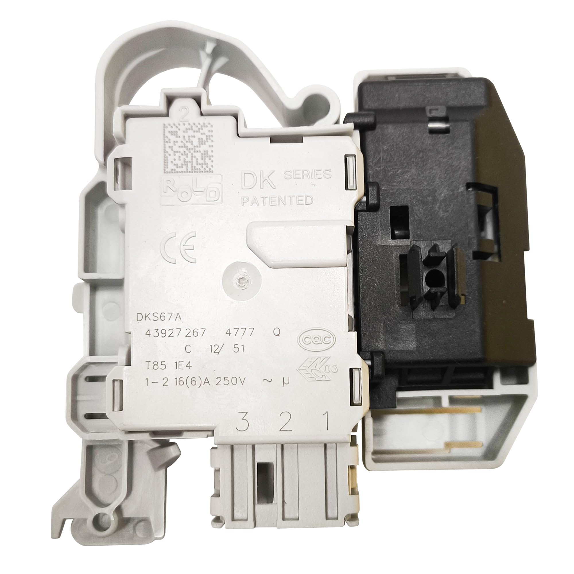 VIOKS Türverriegelung Waschmaschine Ersatz für Bosch Siеmens Neff 00638259 | Türschloss Verriegelungsrelais, 3 x 6,3 mm AMP, für iQ100 iQ300 iQ500 iQ700 VarioPerfect Logixx Waschtrockner
