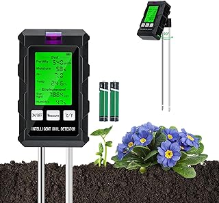 Mcbazel Dual-Probe 6 in 1 Soil pH Meter Moisture Meter for Plants with Soil Moisture