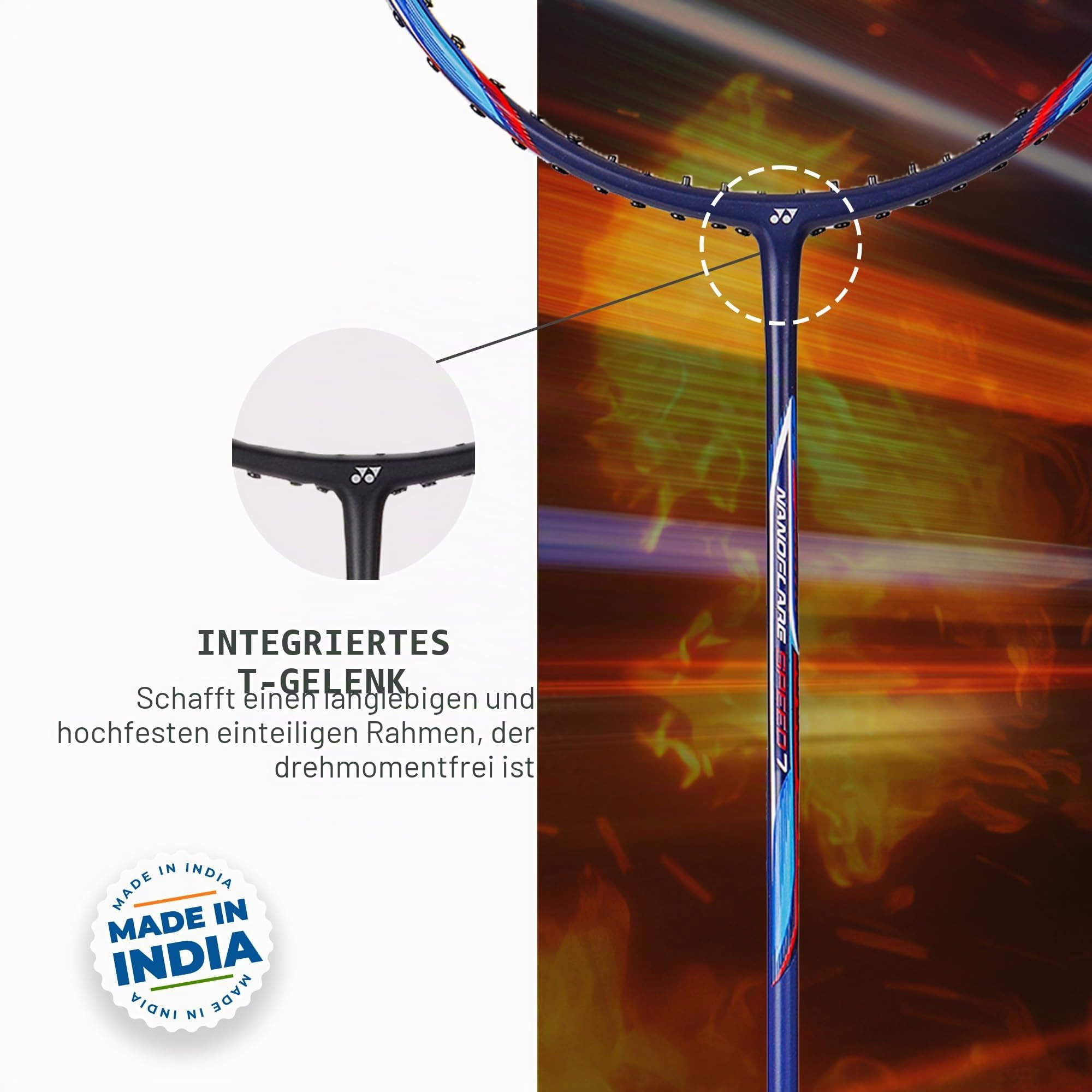 YONEX Badmintonschläger Nanoflare Speed 7 Blue G4 4U