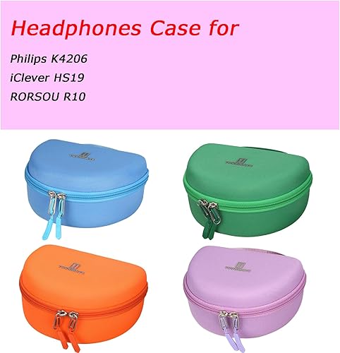 Miniatura 9 de Tourmate Estuche rígido de viaje para auriculares inalámbricos Philips K4206 para niños, iClever HS19 para niños, auriculares RORSOU R10, bolsa de