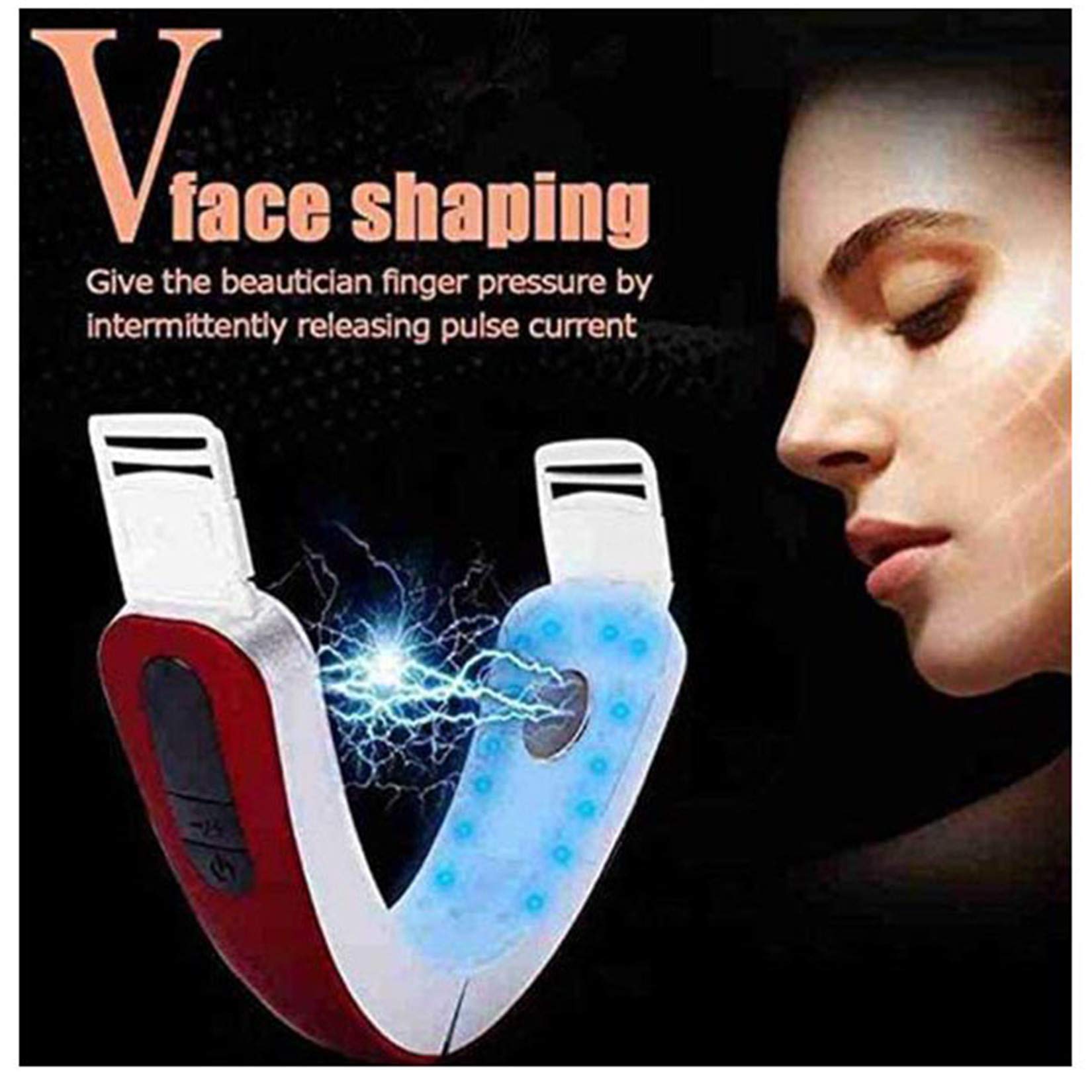 V-Face Lifting Instrument, fotonoterapia LED Micro-Current Viso Dimagrante Massaggiatore Massaggiatore Modellante a V Viso Strumento per Il Lifting del Viso, Doppio Mento a Forma di V per Sollevare