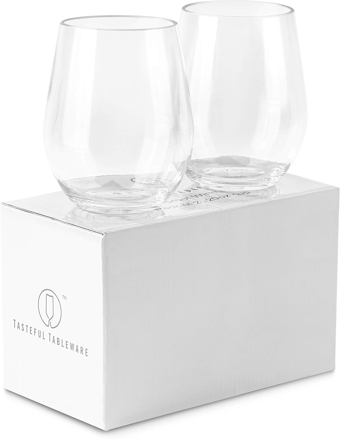 TASTEFUL TABLEWARE 100 Tritan Plastic Shatterproof Wine