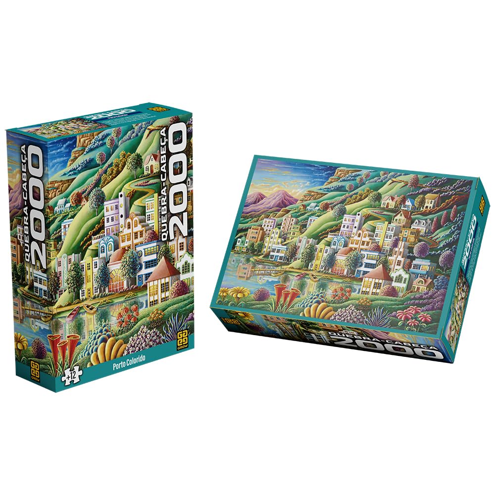 Quebra Cabeça 2000 Peças Porto Colorido - Grow | Amazon.com.br