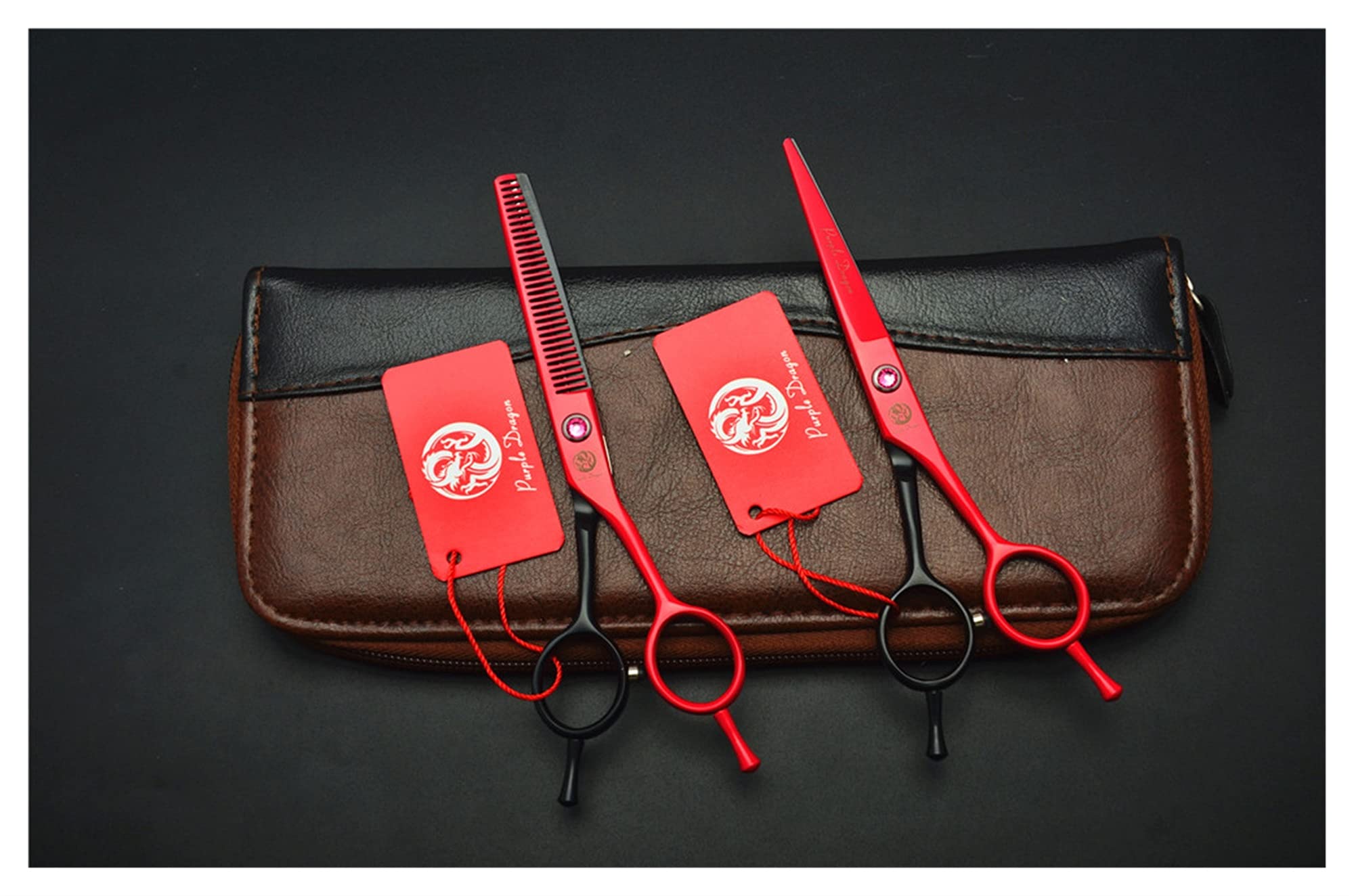 Professionelle Echthaarschere Friseurschere Effilierschere Haar-Styling-Tool,2 Stück Kein Etui S
