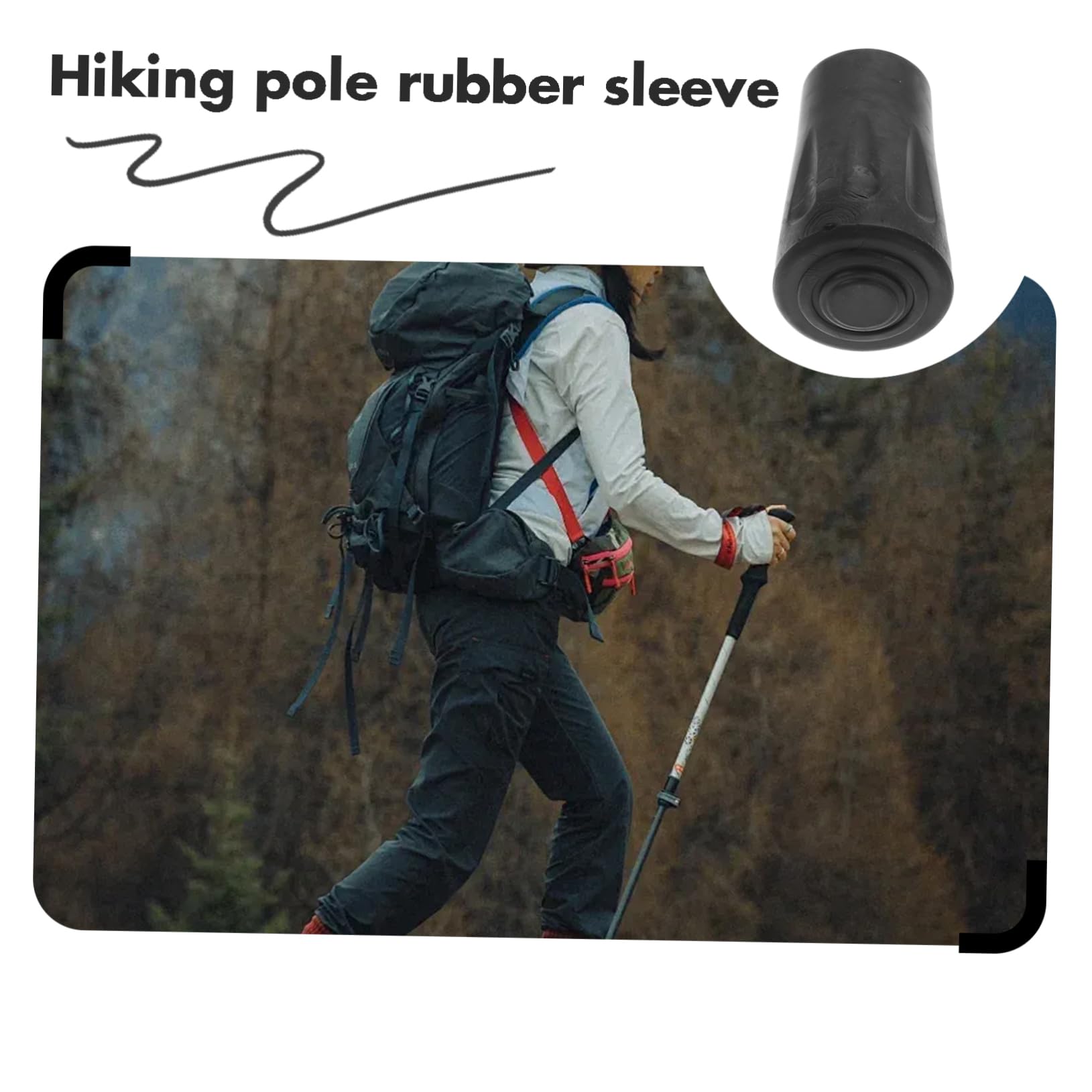 50 Pièces Embouts pour Bâtons de Randonnée Lot de Accessoires Antidérapants pour Trekking Protection Durable Compatibles Améliore Lors de Longues Randonnées
