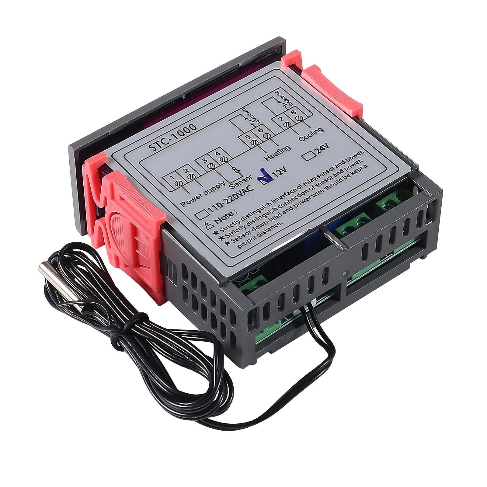 Amazon.co.jp: 2個 STC-1000 デジタル温度コントローラー 12V