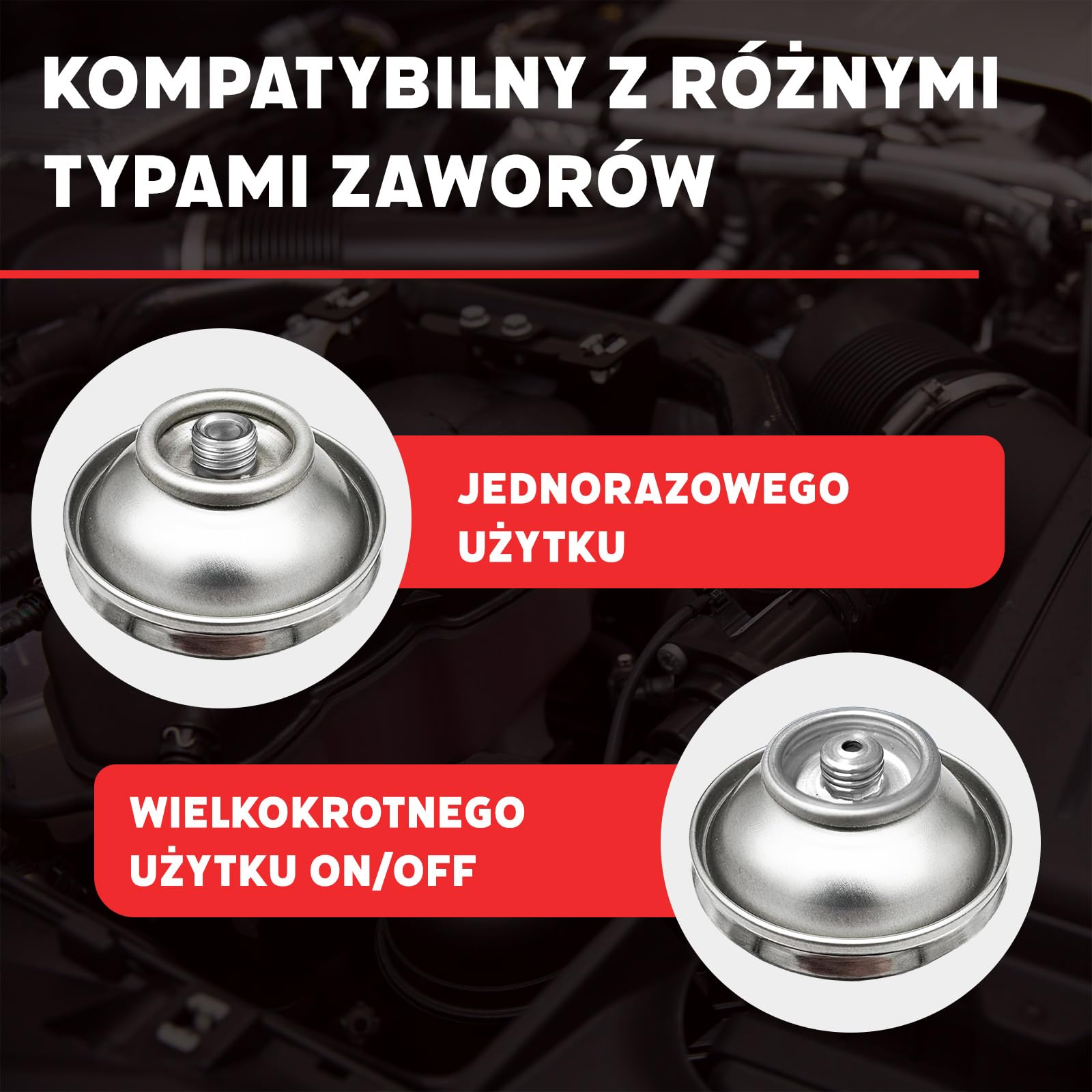 Zamiennik Czynnika Chłodniczego R134a Gaz 1x 235 g z Wężem i Adapterem HP/LP do Klimatyzacji – Napełnianie Klimatyzacji Samochodowej – Gaz R134a – Kartusz Gazu – ECO