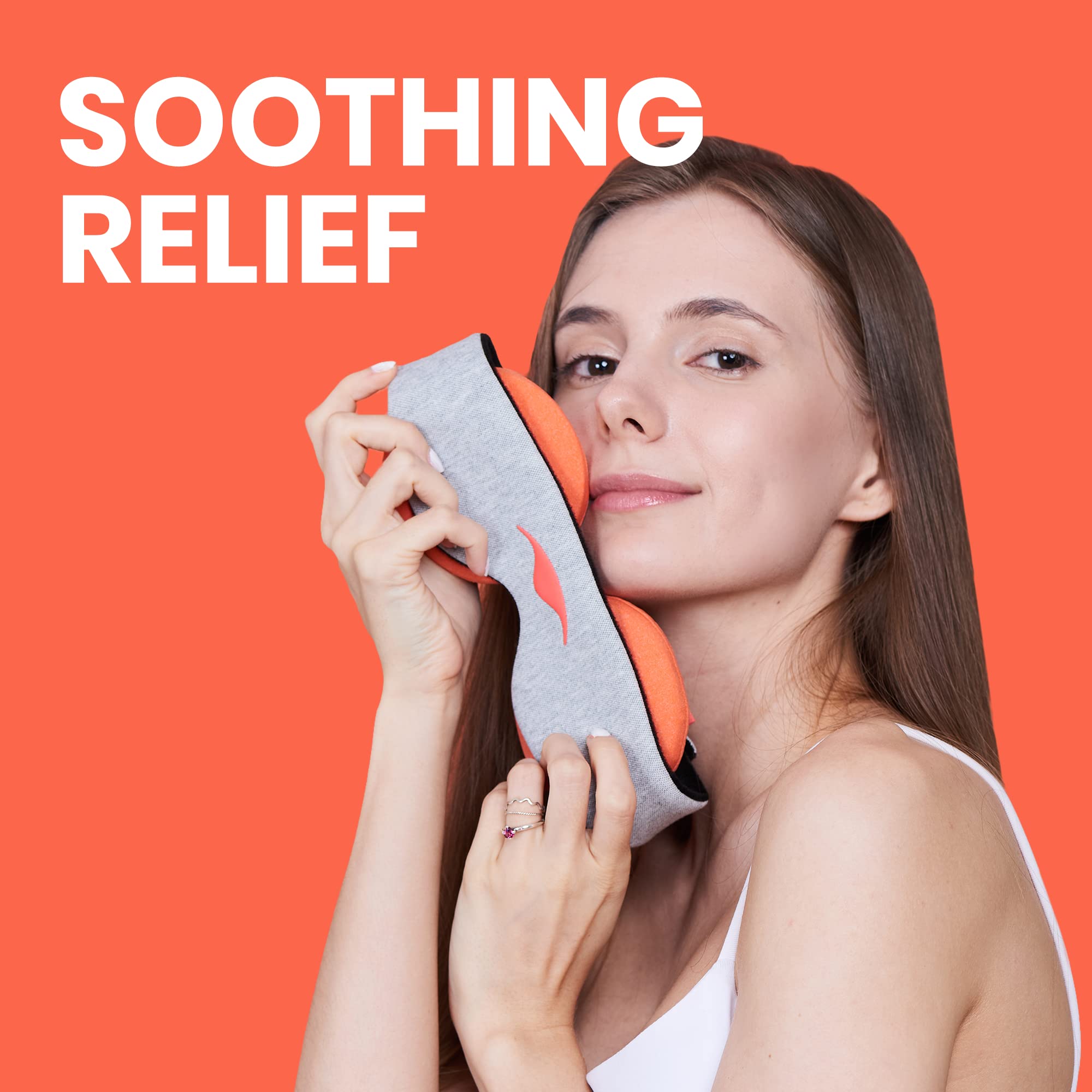 Manta Steam, maschera per dormire, completamente oscurante, riscaldata, con pressione oculare zero, 100% naturale, delicata maschera per occhi a vapore, per emicrania, riposo, sonno, secchezza degli