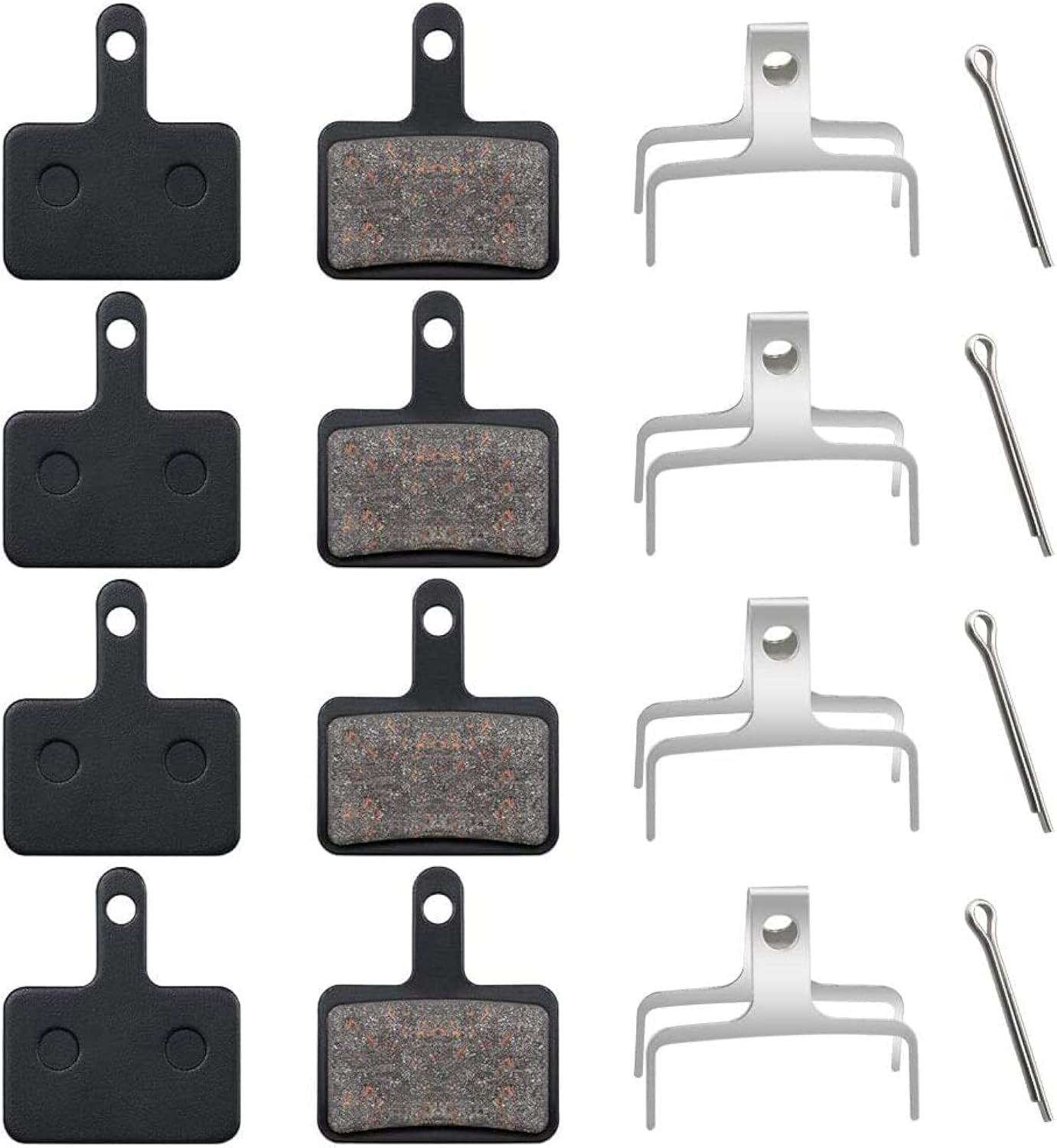 4 Pairs Bicycle brake pads,Universal Disc Brake Pads Brake Pads,Wear-Resistant Brake Pads Bicycle, for Shimano M315 M355 C501 C601 T615 T675 B01 B01S etc