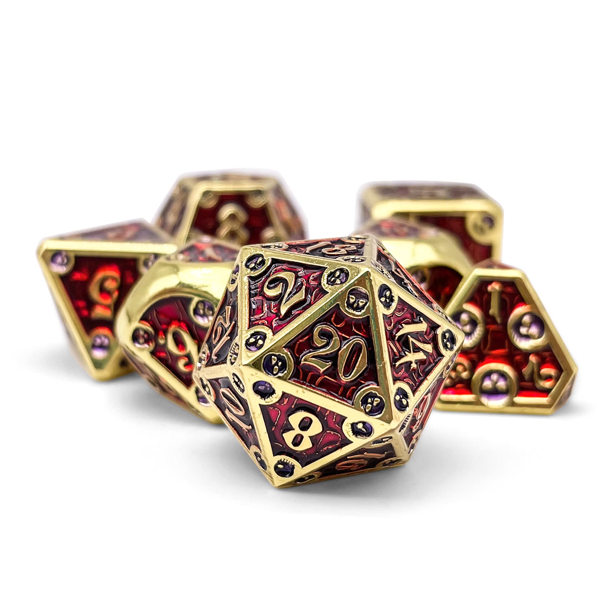 Norse Foundry Dungeon Delve Metal Dice Set - Forge Your Adventure: Premium Zinc Alloy D20 Dice Set - Complete Set for TTRPG - Boost Your Gaming Experience with Metal Dice