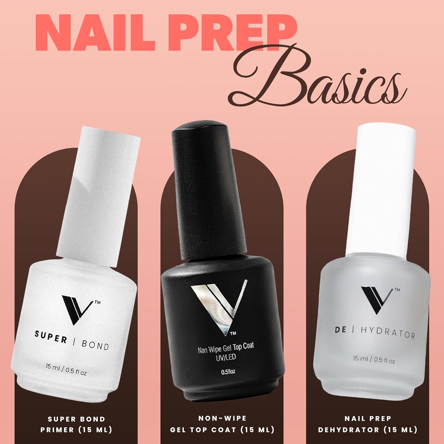V Beauty Pure Acrylic Nail Kit (The Beginner Kit) - Includes Gel Top Coat, Nail Dehydrator, Monomer Acrylic Nail Liquid, Dip Powder, Nail Primer, Nail File & Nail Brush - Salon & Home DIY Nail