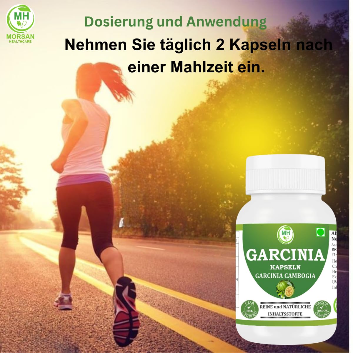 Garcinia Cambogia – 600 mg Nahrungsergänzungsmittel – Unterstützt Gewichtsmanagement und Appetitkontrolle – Vegan, gentechnikfrei, glutenfrei – 120 Kapseln