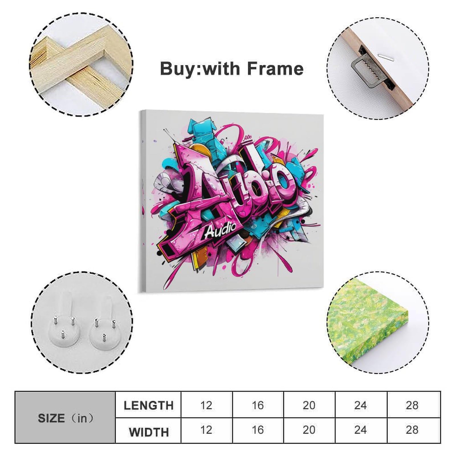 Amazon.com: Vendhui Audio Word Graffiti Canvas Poster Colorful Amazon.com: Vendhui Audio Word Graffiti Canvas Poster Colorful