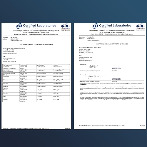 Miniatura 3 de ProHealth NAD Triple Boost Ultra con 500 mg de Niagen NR. 3X NAD Boost Plus Apigenina, PQQ y Quercetina. Promueve la longevidad, la salud del