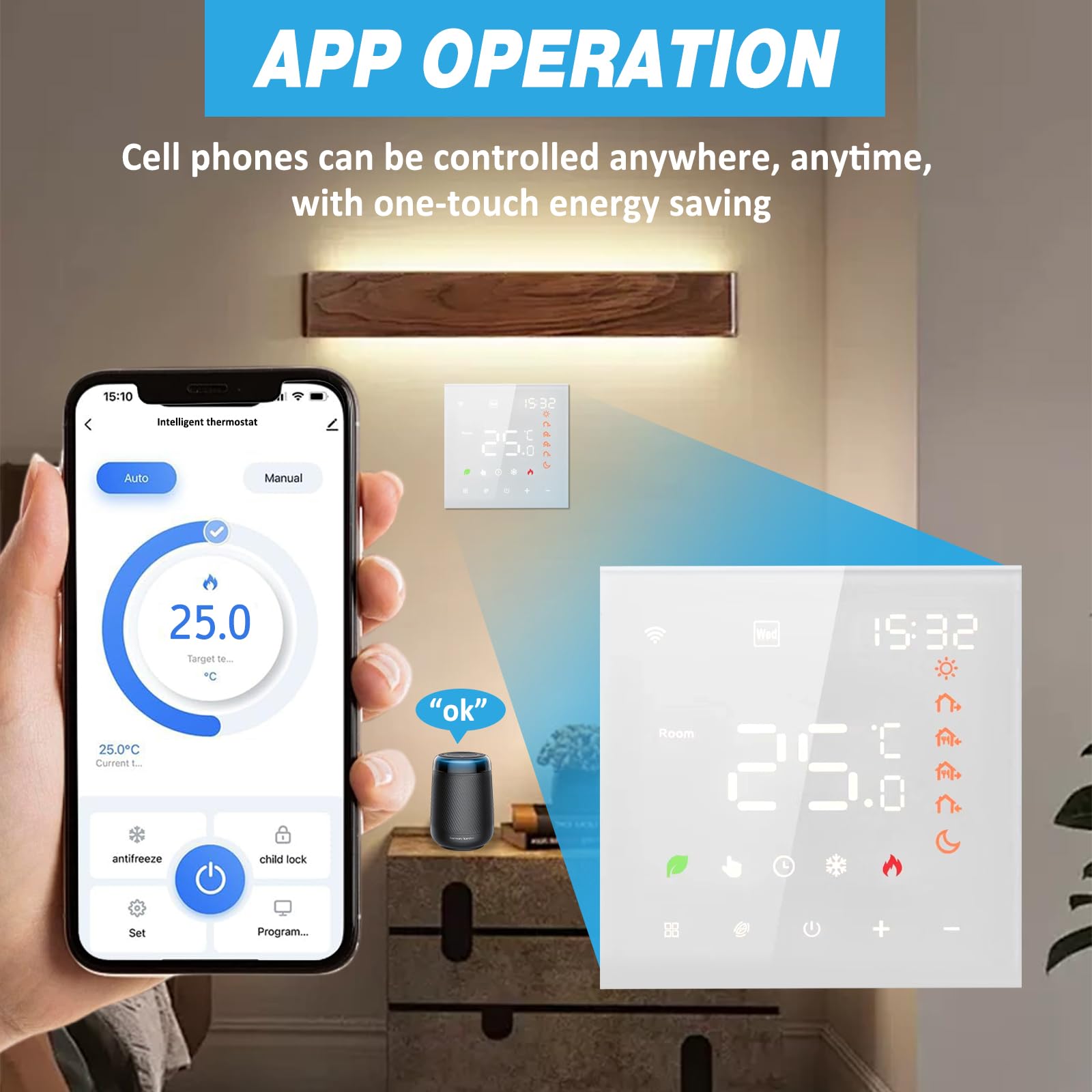 Thermostat intelligent - Chauffage au sol électrique - Thermostat