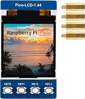 1.44inch LCD Display Module for Raspberry Pi Pico, 128×128 Resolution TFT Display Panel 65K RGB Display Color Clear and Colorful Display Effect, ST7735S Driver SPI Interface 3.15V ~ 5V