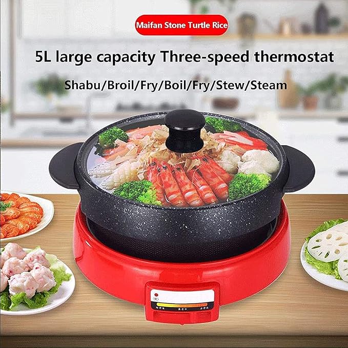 Olla Eléctrica Multifunción MNSSRN 5L, 3 Niveles de Temperatura miniatura 6
