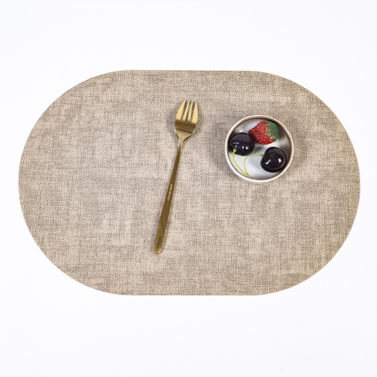 Lot de 6 sets de table Café beige Motif tissé 30 x 45 cm Pour cuisine et salle à manger