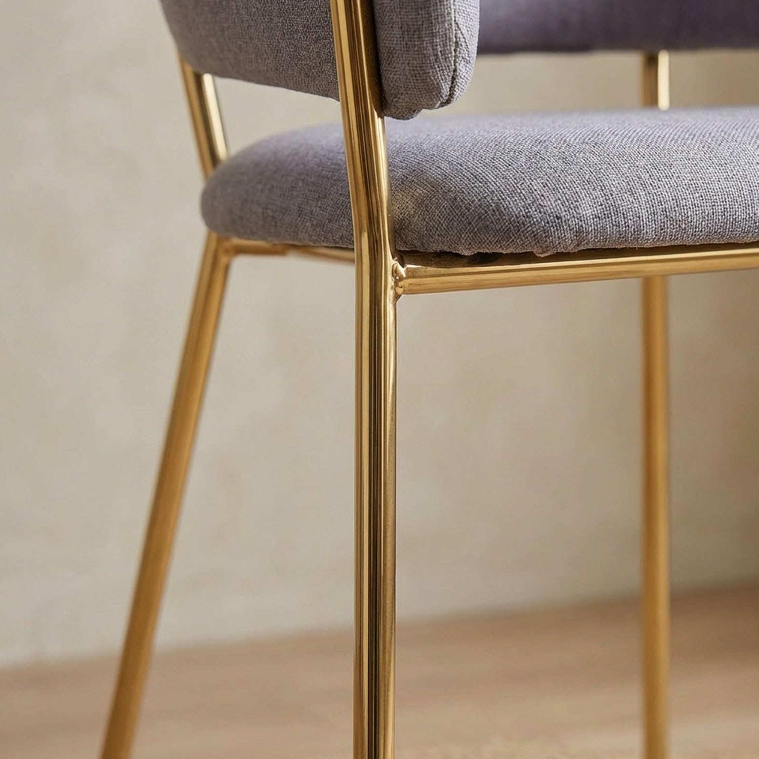 Menzzo Ulrick - Set di 2 sedie e poltrone in tessuto grigio