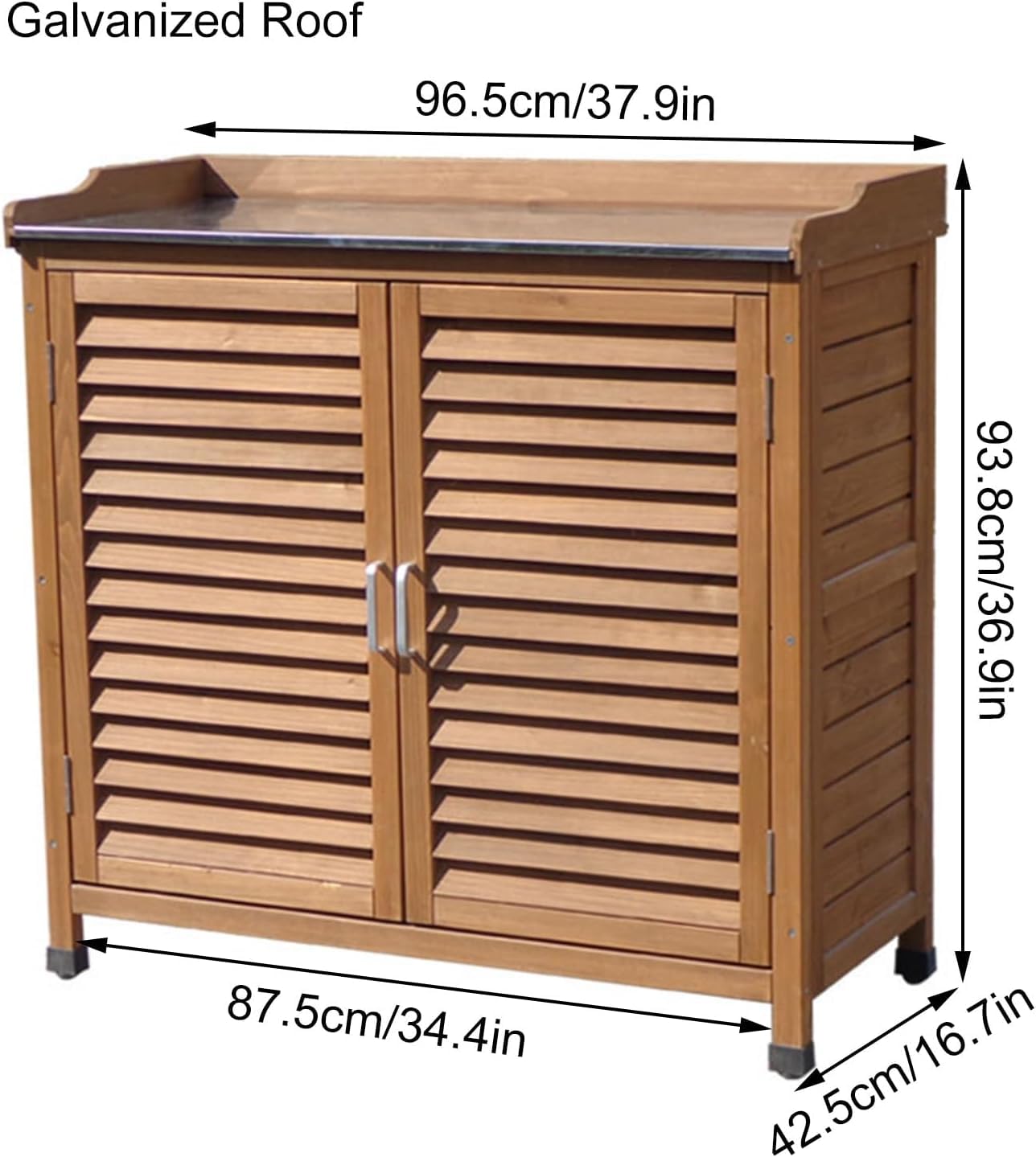 Amazon | 屋外木製ガーデンキャビネット、防水日焼け防止、庭の