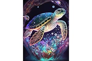 Eiazuiks Diamond Painting Kits for Adults, Sea Turtles 5D DIY Diamond Art Kits Full Drill