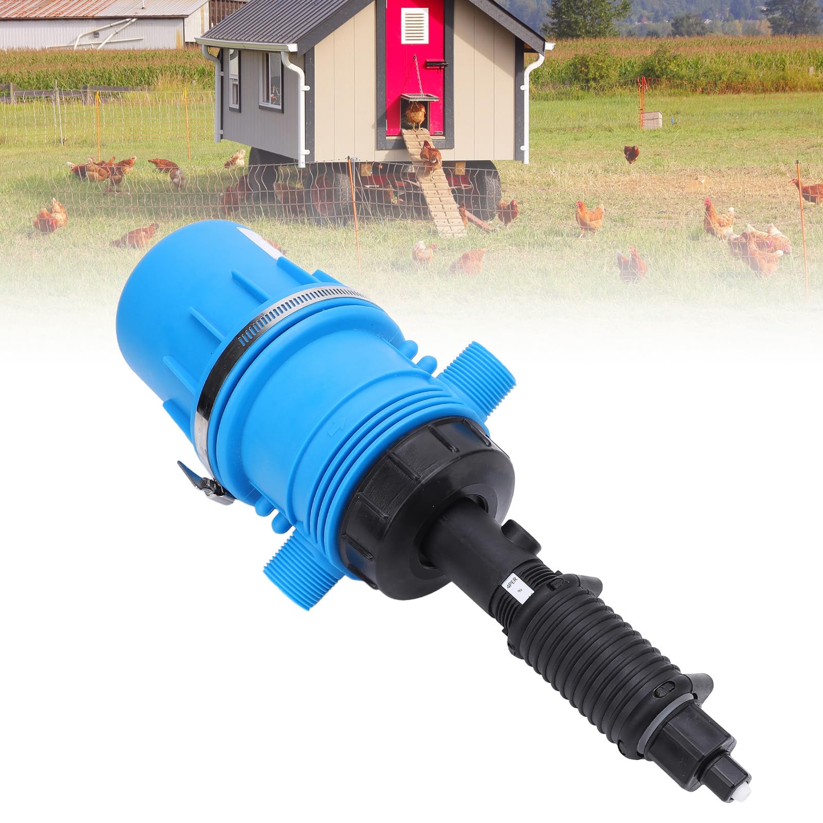 Iniettore di Fertilizzante Ghisa G1/G3/4, 0,4% - 4% Dosaggio di Irrigazione a Goccia Regolabile - Kit Completo con Chiave, Adattatori e Accessori di Installazione