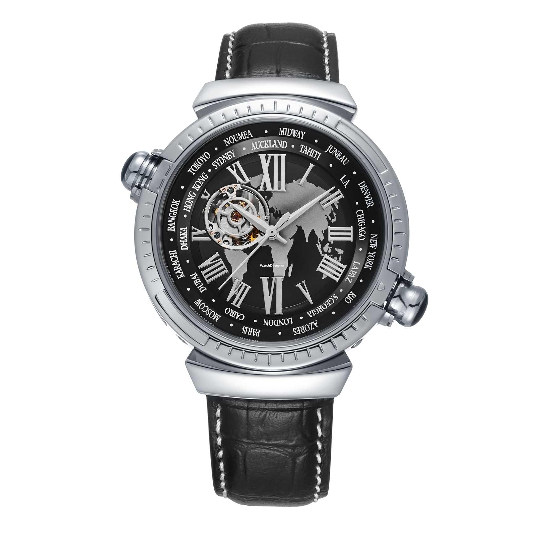 Reloj Mecánico Automático para Hombre Esfera Esqueleto Multifuncional Estilo Vintage Elegante Impermeable