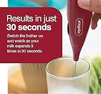 Vista 4 de Zyliss Varita espumadora de leche eléctrica de mano, mezclador de bebidas versátil, espumador para café, capuchinos, lattes o batidos para una