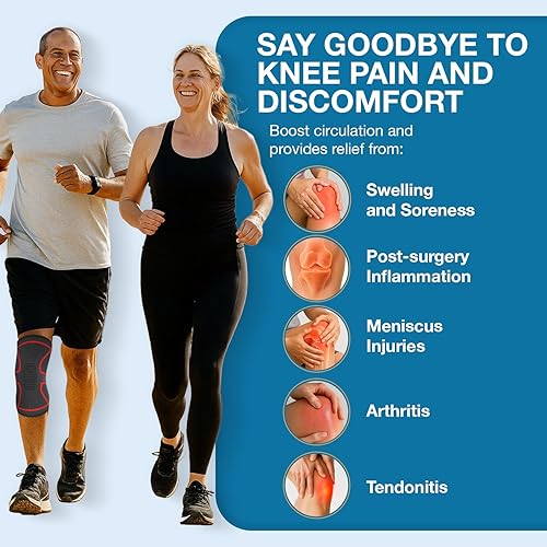 Miniatura 3 de UFlex Athletics - Rodillera de compresión para mujeres y hombres  Rodillera para aliviar el dolor fitness levantamiento de pesas senderismo deportes