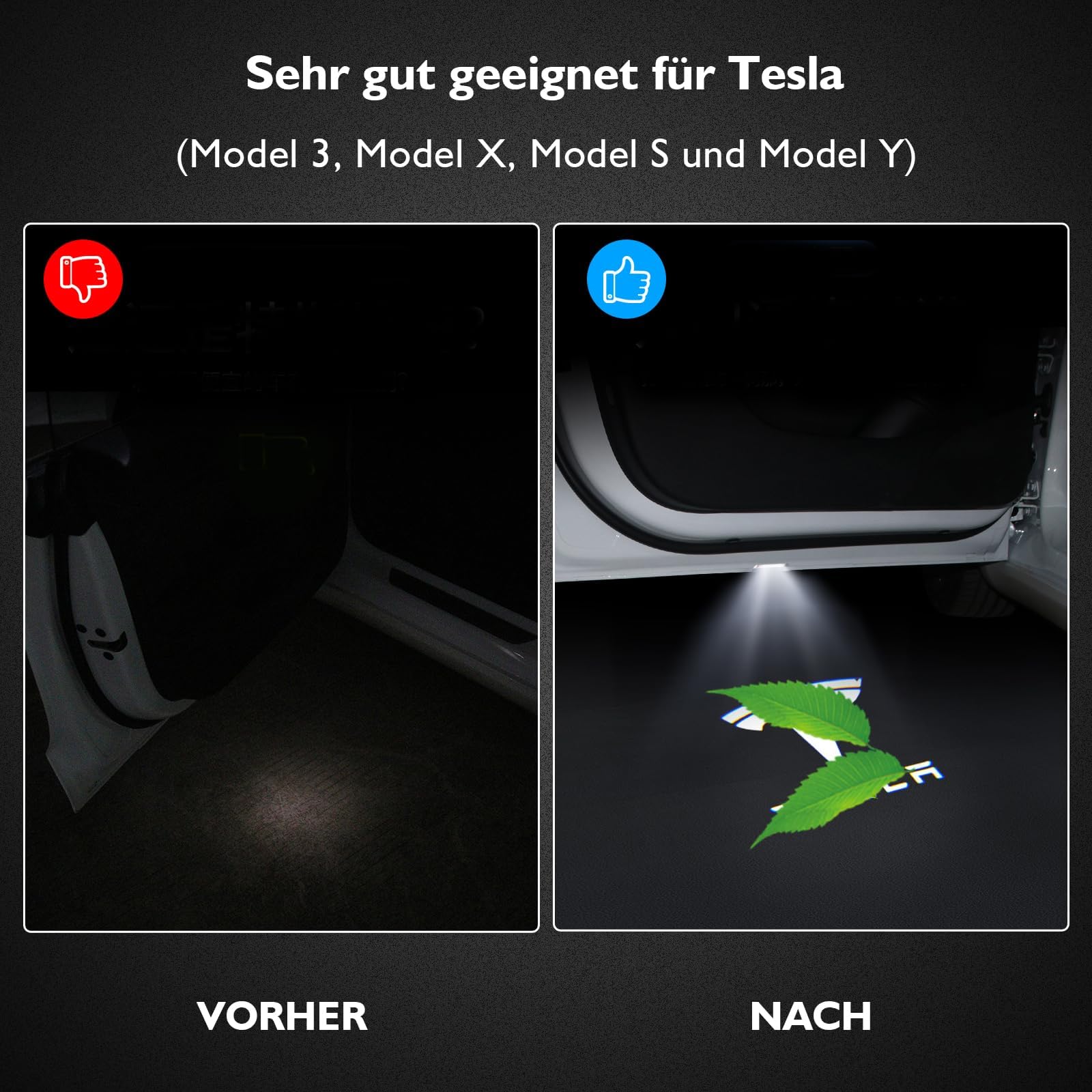 4 LED projektor für Tesla Model S 2012-2022