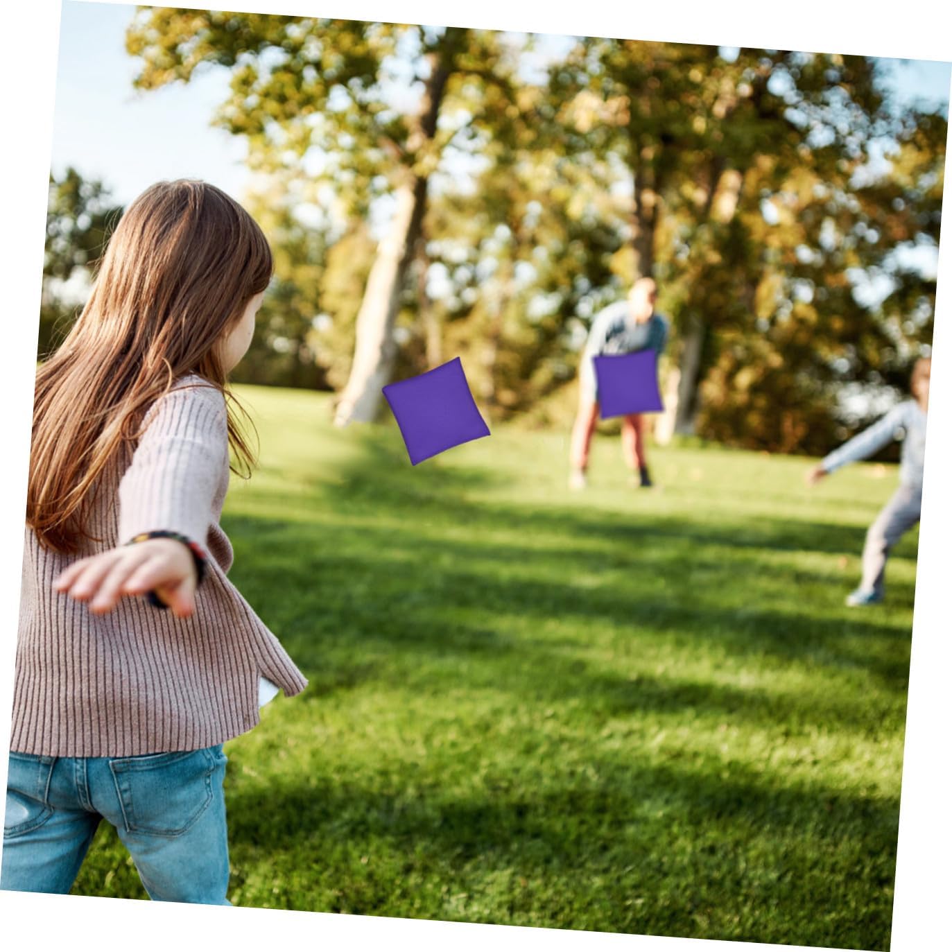 WEKAMOS 20pcs Toss Game Bean Bags Outdoor Fun for Boy Girl and Adults for Play for Field Day Games and Team Activities Sturdy Construction