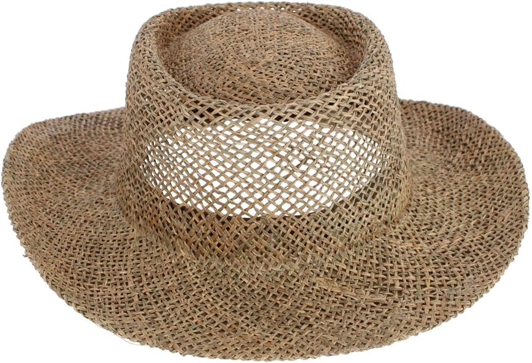 CTM Unisex Twisted Straw Gambler Hat