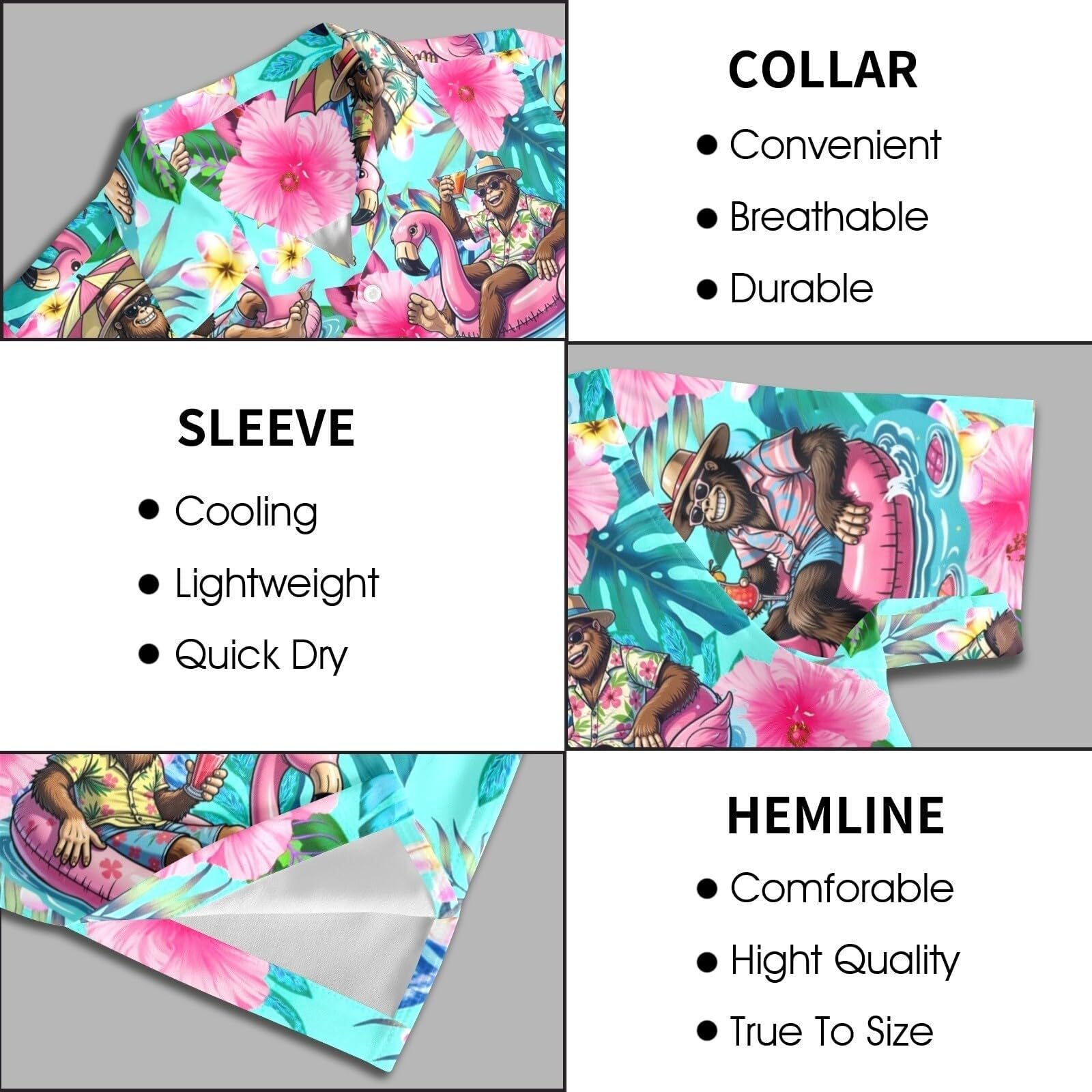 Camisas Hawaianas para Hombre, Camisa Informal con Botones, Manga Corta, Aloha Divertida, con Botones, Ropa para Hombres