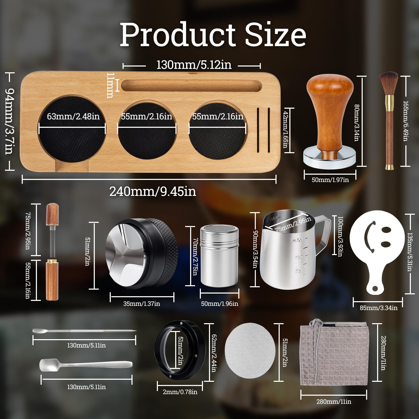 ペプシ！5166 /2セット　5280/1セット Amazon.com: 28PCS Espresso Accessories Kit,51mm Espresso Tamper