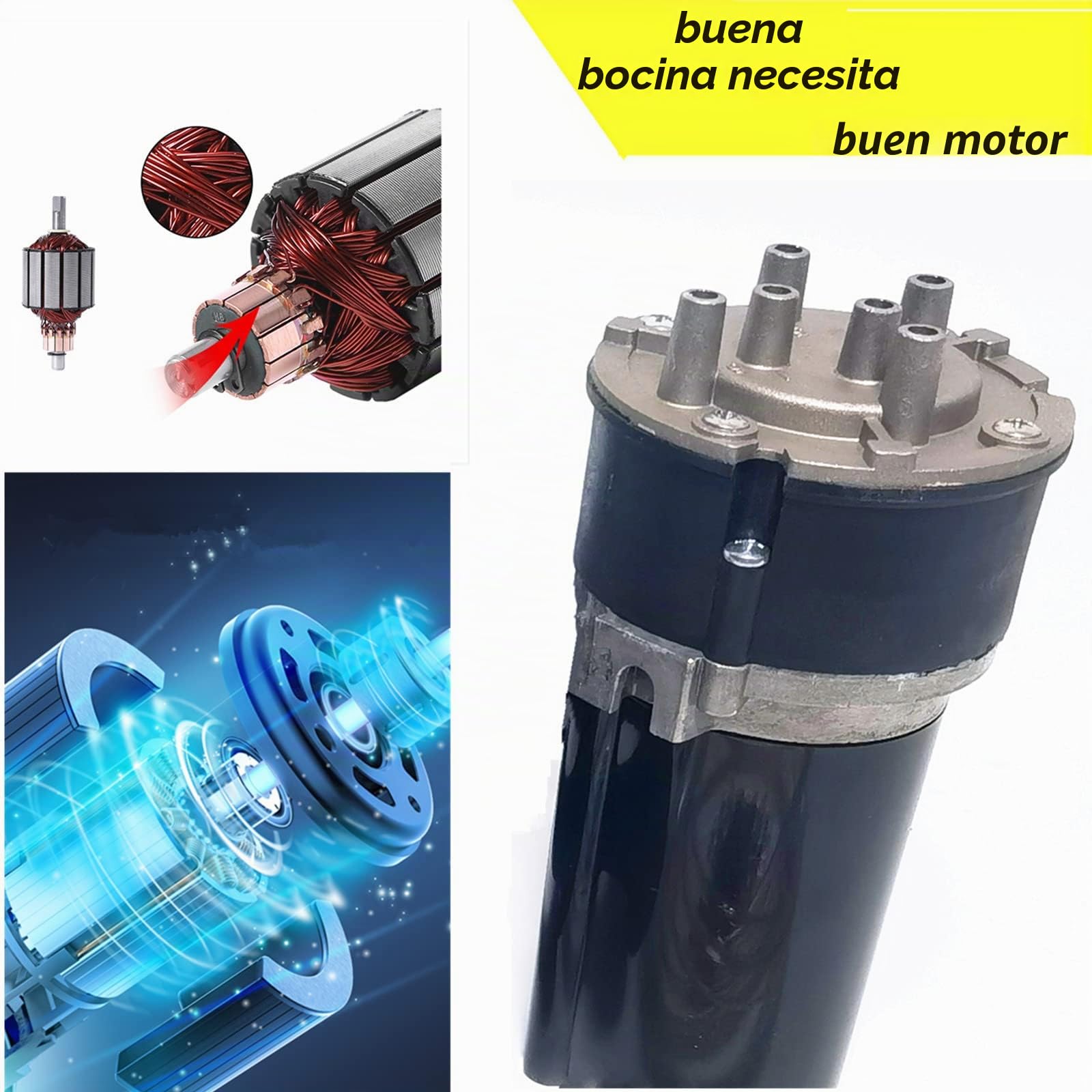 Bocina de aire Bocina de coche 12V Bocina de camión Bocina de música 160db Car Horn Trompeta de cinco tubos Bocina eléctrica Dixie Bocina negra con bomba de aire para 12V coche barco SUV etc